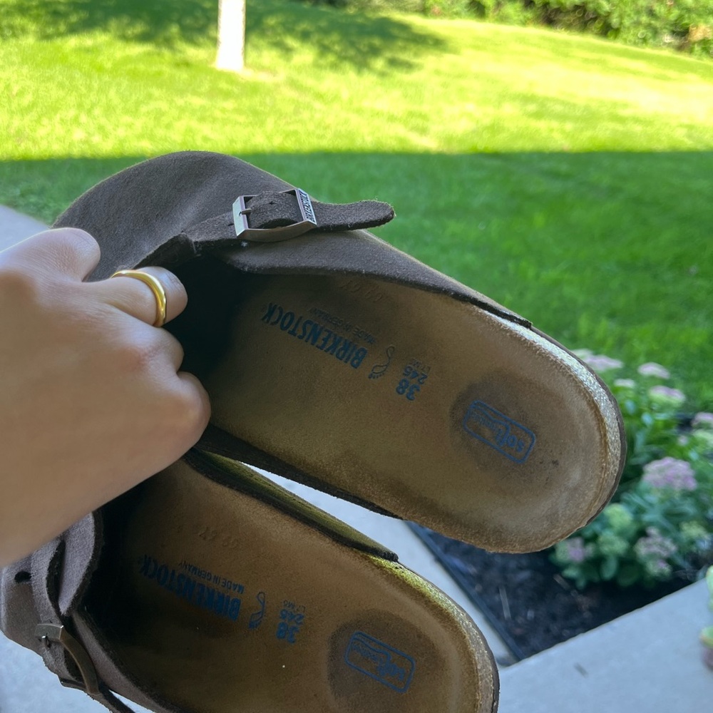 Chocolate brown Birkenstock Boston clogs - Picture 5 of 5